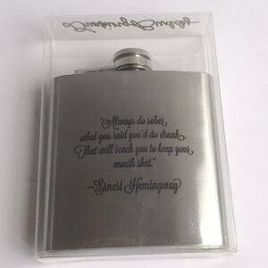 Drinking Buddy Engraved Stainless Steel Flask 6 oz NIB Wedding Gift Bachelorette